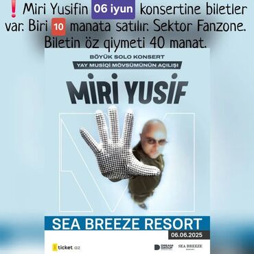 azal bilet qiymetleri 2023: Seabreezede Miri Yusifin 6 iyun tarixində baş tutacaq konsertinə