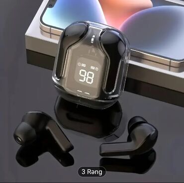 Qulaqcıqlar: Yeni Simsiz (Bluetooth) Qulaqcıqlar, rəng - Qara