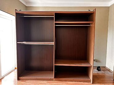 kupe dolablar: Sürgülü qapılı paltar şkafı - Material: ağac naxışlı laminat/MDF - — 1