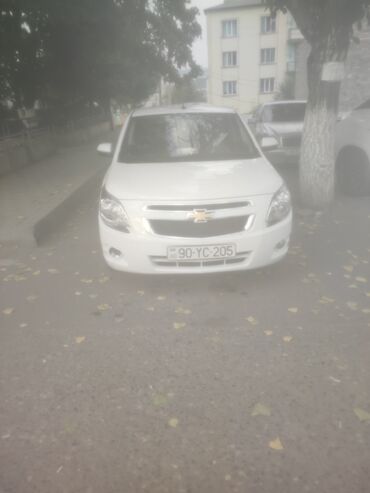 İnformatika: Ağ rəngdə Chevrolet Cobalt avtomobili. Avtomobilin ön hissəsi
