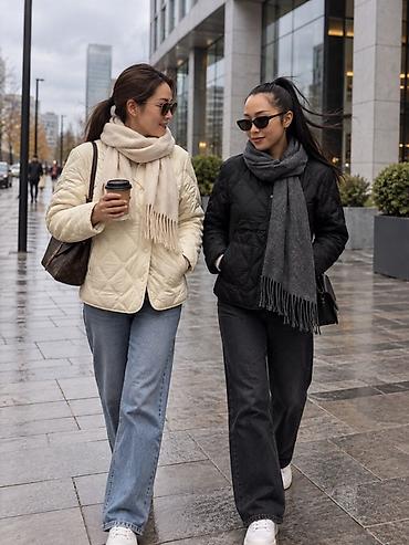 куртки uniqlo бишкек: Женская стёганая куртка лёгкого утепления в повседневном городском — 4