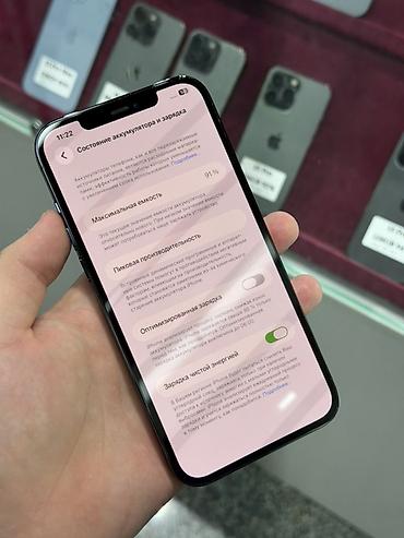 pixel pro 6: IPhone 12 Pro Max, Б/у, 128 ГБ, Pacific Blue, Защитное стекло, Чехол, Кабель, В рассрочку, 91 % — 6