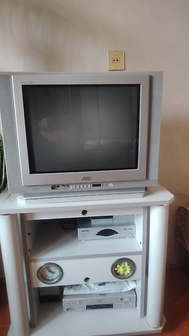 JVC kineskop televizor + TV stendi və əlavə avadanlıq komplekti -