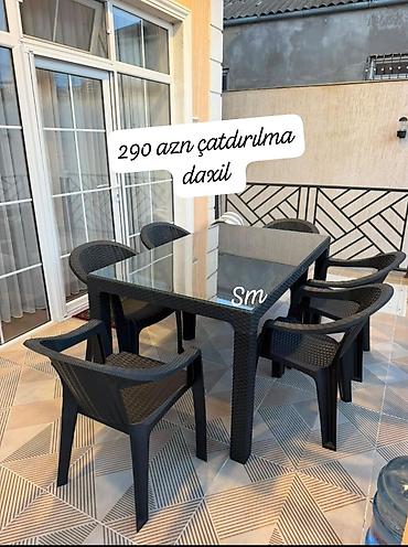 столы стулья: Heyet ve balkon üçun masa desti 6 stul masa 290 azn Şeher içi — 1