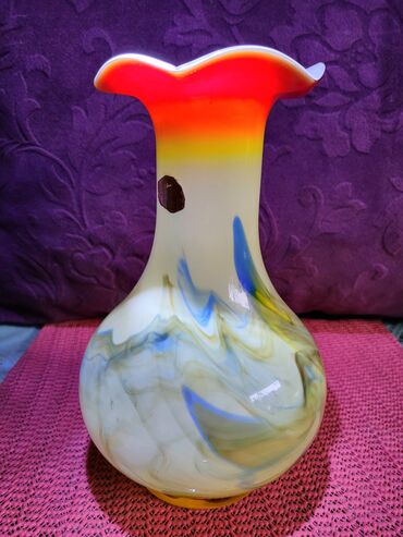 Ostali kućni dekor: Murano nova vaza,duvano staklo 70te. god. Vaza nova dim — 2