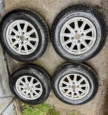 шины зимние 13: Колеса в сборе 155 / 80 / R 13, Зима, Б/у, Комплект, Легковые, Литые, отверстий - 4 — 1