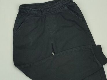 spodnie z wysokim stanem bezowe: Sweatpants, Little kids, 7 years, 116/122, condition - Fair