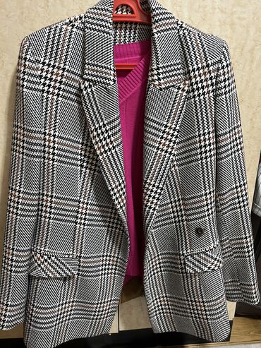гусарский пиджак женский купить: Пиджак, Классическая модель, В клетку, Турция, M (EU 38)