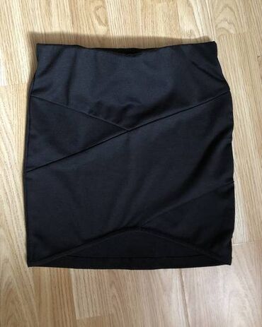 crna kožna suknja kombinacije: XS (EU 34), Mini, bоја - Crna