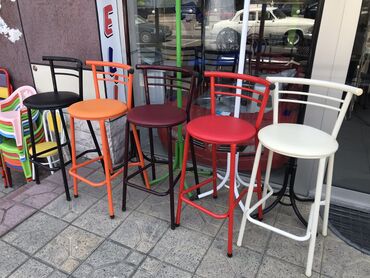 Restoran mebeli: Bar oturacaqlari zavod istehsalidir qalin demirlidir oturacaq hisse — 4