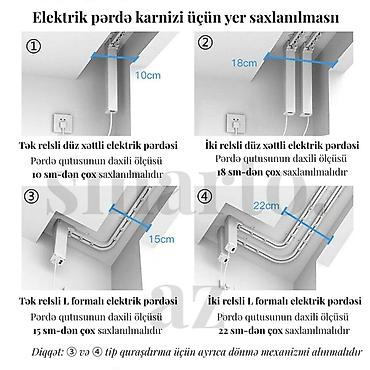 Pərdə və jalüz: Ağıllı motorlu pərdə karnizi. 🎛️Pərdələr pultla, səslə və smartfonla — 6