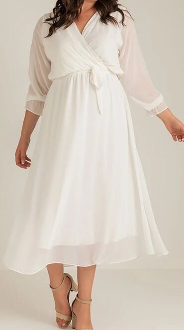ag donlar: Вечернее платье, Миди, 3XL (EU 46)