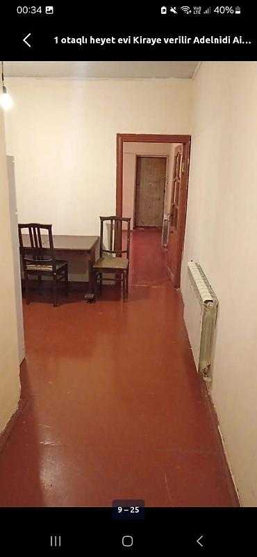 kiraye evler ayliq: 40 kv. m, 1 otaqlı, Su, Kombi, Qaz — 8
