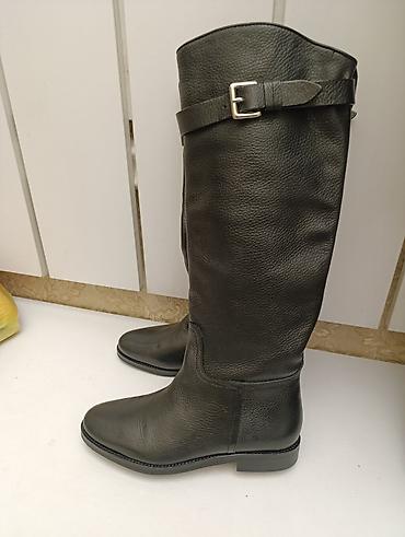 dutti: Высокие женские сапоги Massimo Dutti - Материал: натуральная — 1