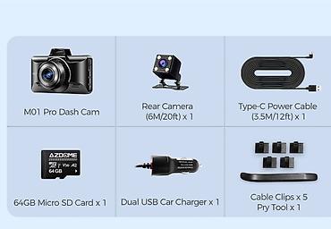 azdome m330: Videoreqistratorlar, Yeni, Zərbə sensoru ilə, 128 gb, ABŞ — 3