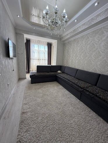 сдается 2 комнатная квартира в джале: 1 комната, 40 м², Элитка, 10 этаж, Евроремонт