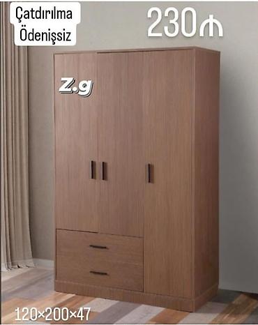 Mebel növü: Üç qapılı şkaf Ölçülər: 120 × 200 × 47 sm Material lalafo.az -da Mebel növü: Üç qapılı şkaf Ölçülər: 120 × 200 × 47 sm Material