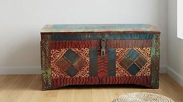 cadır evler: Etnik üslubda dekorativ sandıq/qutu - Material: bərk ağac gövdə — 1