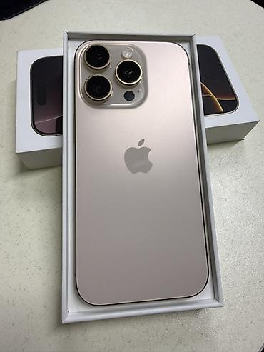 ayfon se: IPhone 16 Pro, Б/у, 256 ГБ, Desert Titanium, Коробка, 89 % — 1
