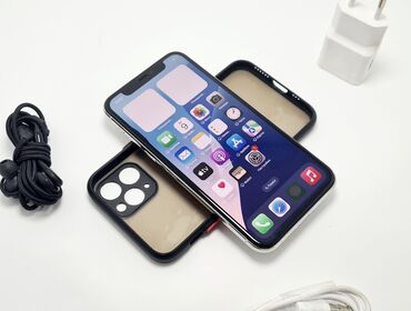 Apple iPhone: IPhone 11 Pro, Б/у, 64 ГБ, Белый, Наушники, Зарядное устройство, Защитное стекло, 86 %