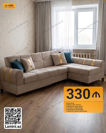 Ev və bağ: Künc divan – LA MINI - Ölçülər: 260 × 160 sm - Mexanizm: açılan — 1