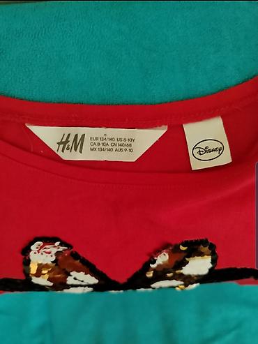 mini atv: Qırmızı uzun qol Mini mouse şəkli ilə köynək. H&M brendi. Işlənmiş — 2