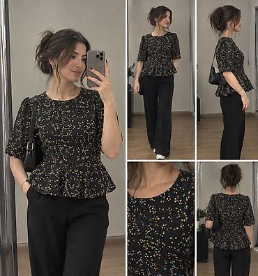 H&M qadın bluzası – peplum kəsim - Brend: H&M - Ölçü: XS (EUR