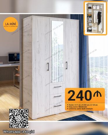 Divan və masa dəstləri: Açılan, 3 qapılı Düz dolab, Şifonyer