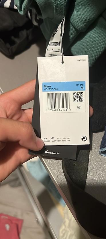 найк nike: Мужская футболка, M, Nike, Новый, цвет - Зеленый, Самовывоз — 2