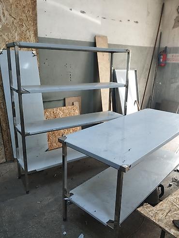 Стеллажи: Стеллаж полностью нержавейка размер 83х40х127 толщина листа 0.9мм — 12