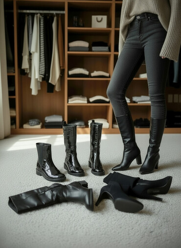 Ботинки и ботильоны: Женские осенне‑зимние сапоги и ботильоны — набор из нескольких пар — 2