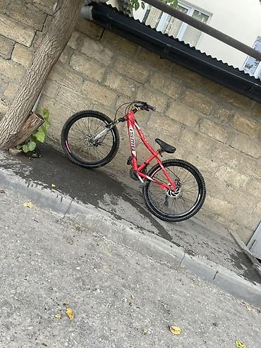 velosiped 20 lük: Qırmızı rəngli dağ velosipedi - Gücləndirilmiş alüminium tipli — 7
