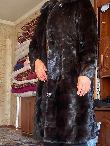 бомбер чёрный: Шуба, Норка, По колено, 2XL — 1
