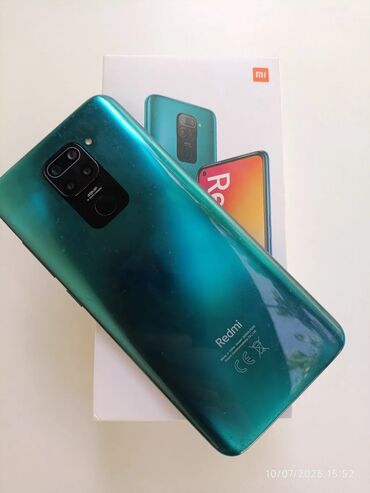 mikro telefon: Redmi Note 9, 128 GB, rəng - Yaşıl, Barmaq izi