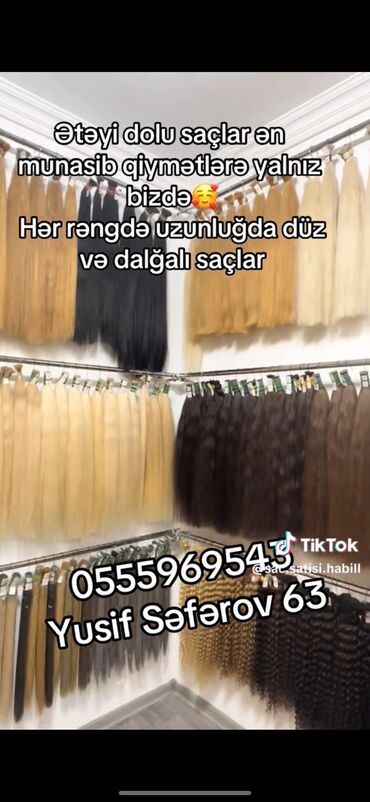 saçların satışı: Saç satışı ve qaynağların seliqrli yığımı… mikro sokap 100 qr 50 m