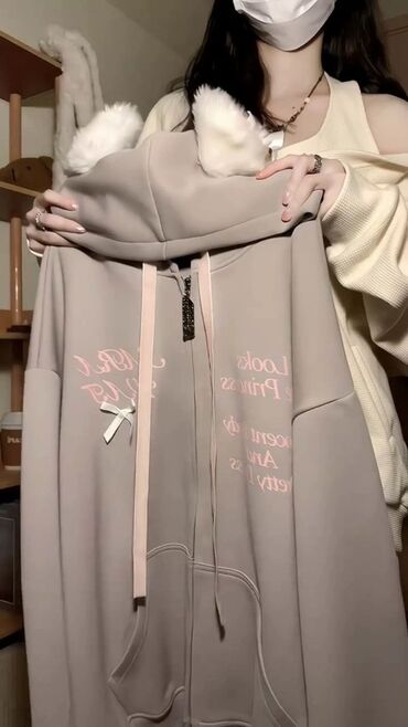 толстовка утепленная: Худи, Жазуусу менен, Колдонулган, L, Стандарт