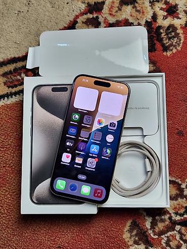 Apple iPhone: IPhone 15 Pro, 128 GB, Natural Titanium, Sənədlərlə — 6