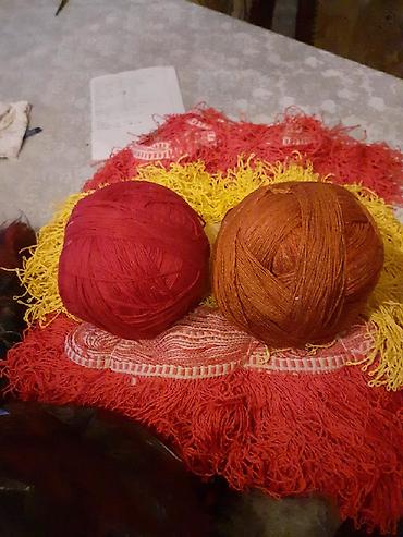 balaxani tekstil: Sacaq sovetin mali sari qirmizi renk 15metr 10man Gencede — 2