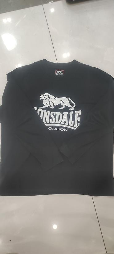 алпак кардиган: Мужская толстовка, 3XL, Lonsdale London, Б/у, цвет - Черный — 2
