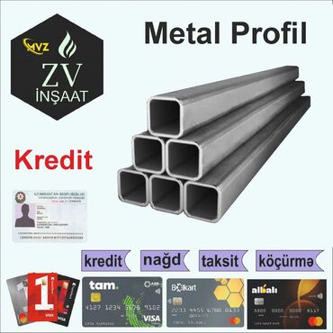 metal satisi: Profil, Polad, 1 m, 1,5 mm, Ödənişli çatdırılma, Kredit var