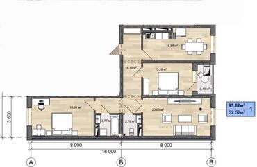 куплю квартиру кут: 3 комнаты, 95 м², 2 этаж