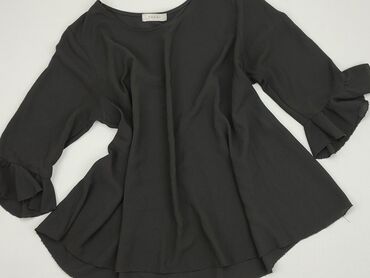 czarne obcisła bluzki: Blouse, L (EU 40), condition - Good