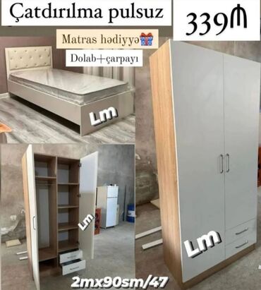 Rəflər: Təknəfərlik çarpayı, Dolab, Yeni