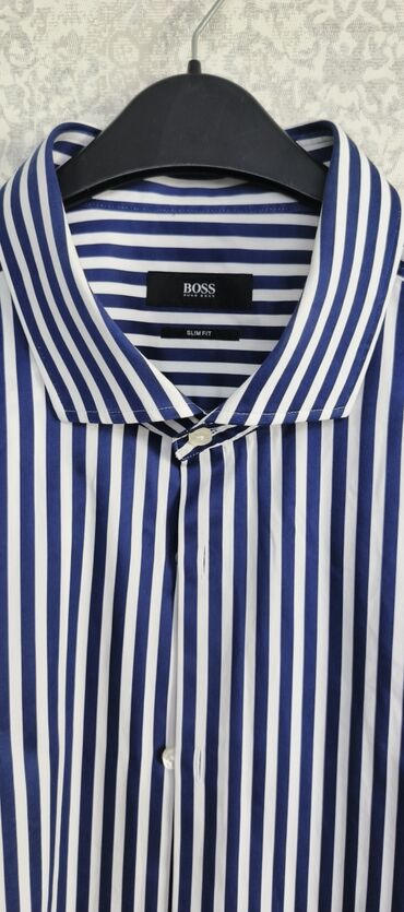 boss saat qiymetleri: Köynək, Hugo Boss, XL (EU 42), rəng - Göy
