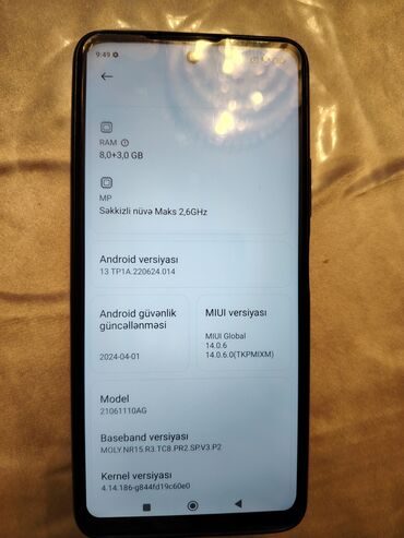 telefon ekran təmiri: Poco X3 GT, 128 GB, Barmaq izi, Face ID