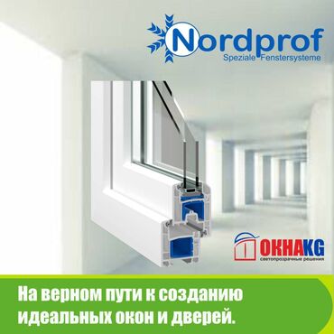 moskitnye setki na: Окна и двери из профиля Nordprof. Современный 3 камерный (58 мм)