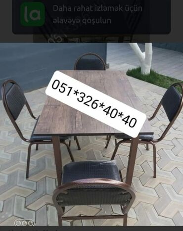 Stullar: Stol stul masa ve oturacaq destleri tek-tek ve ya Komplekt Wekilde — 21
