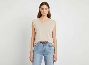bluzki ze srebrną nitką reserved: Tom Tailor Denim, Women's blouse, size S