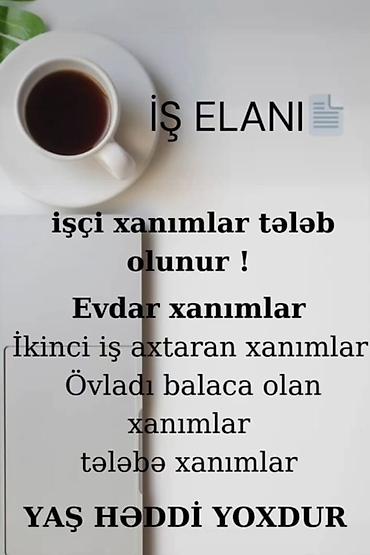 bazarstore satıcı maaş: === PART 1: TEXTUAL DESCRIPTION === Bu elan iş axtaran xanımlar üçün — 1