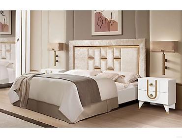 Спальные гарнитуры: Спальный гарнитур, Двуспальная кровать, цвет - Белый — 5